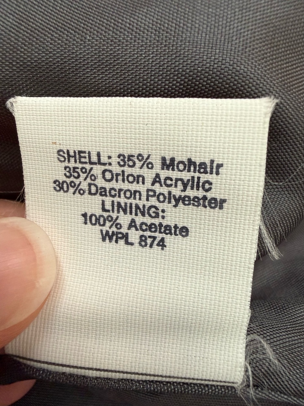 Vintage White Stag Mohair Blend Open Front Jacket Blazer USA Pink Gray Size M - Picture 10 of 10